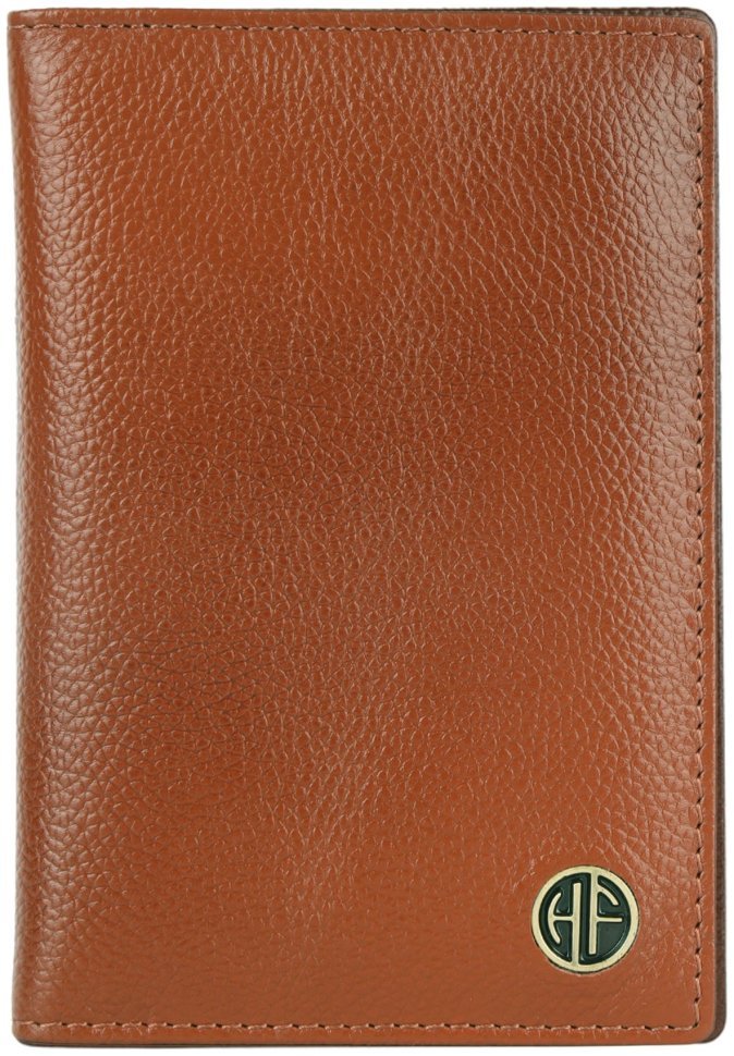 Кожаная обложка для паспорта с отделением для карточек Hammonds Flycatcher PH602 рыжего цвета 108043 modnotak фото №1