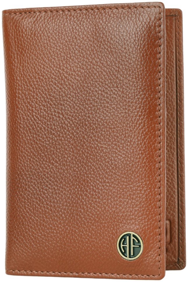Кожаная обложка для паспорта с отделением для карточек Hammonds Flycatcher PH602 рыжего цвета 108043 modnotak фото №5