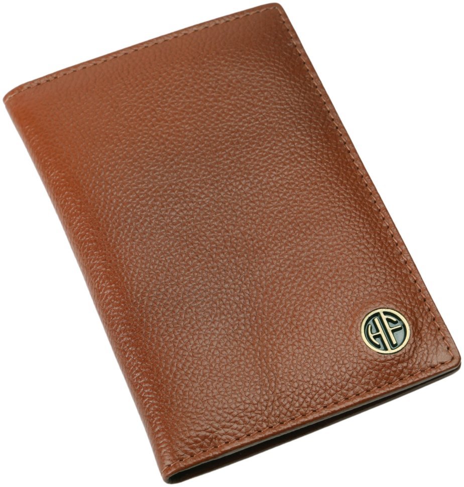 Кожаная обложка для паспорта с отделением для карточек Hammonds Flycatcher PH602 рыжего цвета 108043 modnotak фото №6