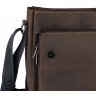 Мужская коричневая сумка через плечо из матовой винтажной кожи Royal Bag (19434) - 6