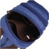 Чоловічий текстильний слінг-рюкзак у синьому кольорі Vintage 2422146 - 4