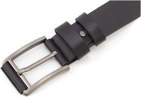 Чоловічий шкіряний широкий ремінь чорного кольору Sergio Torri 40014