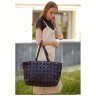 Велика плетена жіноча сумка з натуральної шкіри чорного кольору BlankNote Пазл Xl 78743 - 2