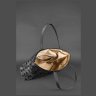 Велика плетена жіноча сумка з натуральної шкіри чорного кольору BlankNote Пазл Xl 78743 - 6