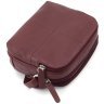Бордовая женская сумка компактного размера из натуральной кожи на три молнии Visconti Holly 69043 - 6