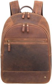 Світло-коричневий рюкзак із вінтажної шкіри з відділенням для ноутбука Visconti Tank 69143