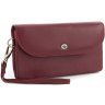 Бордовий жіночий гаманець-клатч великого розміру з натуральної шкіри ST Leather (14035) - 1