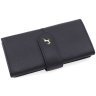 Черный женский кошелек из фактурной кожи с блоком под много карт Ashwood 69643 - 3