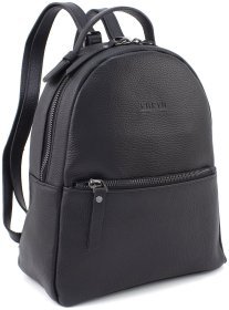 Жіночий міський рюкзак з натуральної шкіри чорного кольору KARYA 69743