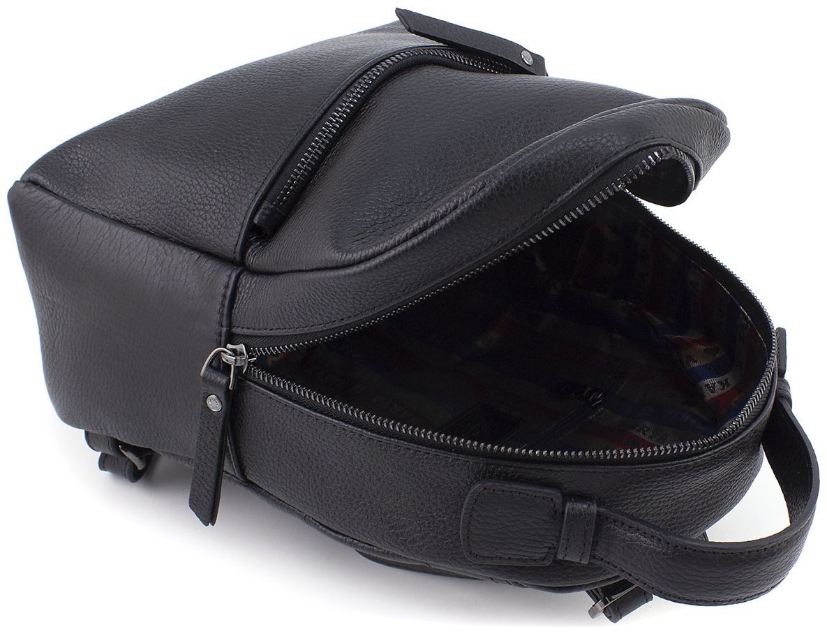 Женский городской рюкзак из натуральной кожи черного цвета KARYA 69743