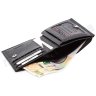 Маленький чорний гаманець з гладкої шкіри KARYA (1066-1) - 5