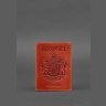 Красная женская обложка на паспорт из винтажной кожи с гербом Украины - BlankNote (50244) - 10