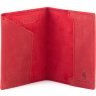 Красная женская обложка на паспорт из винтажной кожи с гербом Украины - BlankNote (50244) - 3