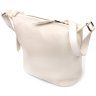 Молочная женская сумка среднего размера из фактурной кожи с одной лямкой Vintage 2422307 - 1