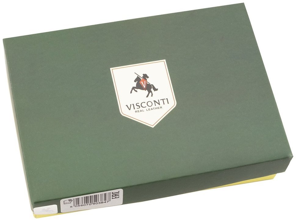 Женский вертикальный кошелек из натуральной кожи с винтажным эффектом в коричневом цвете Visconti Carbine 70744 modnotak фото №7