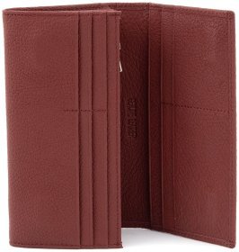 Женский кожаный кошелек красного цвета с магнитной застежкой ST Leather 90844