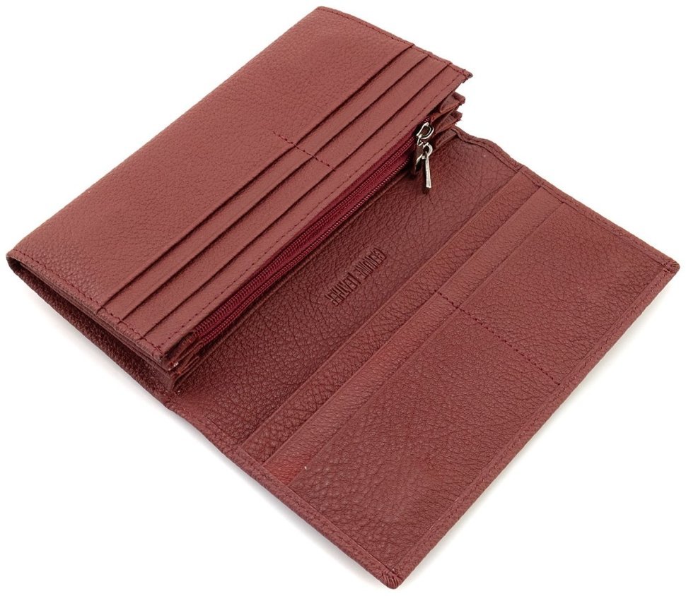 Шкіряний жіночий гаманець червоного кольору з магнітною застібкою ST Leather 90844 modnotak фото №7