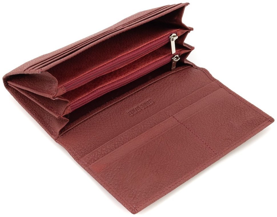 Шкіряний жіночий гаманець червоного кольору з магнітною застібкою ST Leather 90844 modnotak фото №10