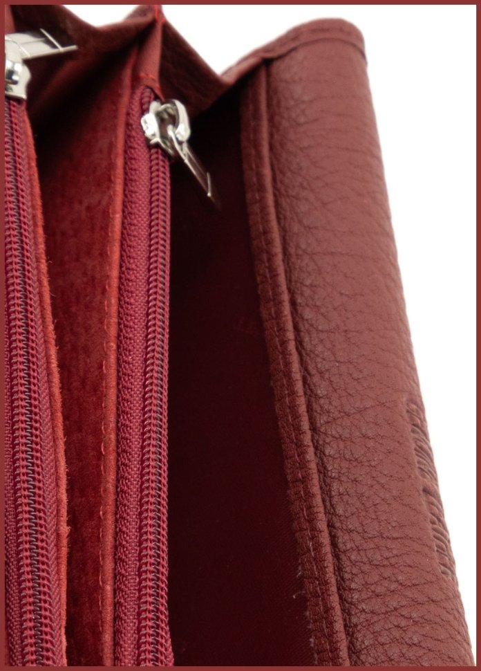 Шкіряний жіночий гаманець червоного кольору з магнітною застібкою ST Leather 90844 modnotak фото №11
