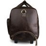 Шкіряна дорожня сумка на колесах коричневого кольору VINTAGE STYLE (14253) - 6