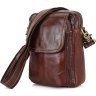 Повседневная мужская компактная сумка рюкзак из натуральной кожи VINTAGE STYLE (14417) - 1