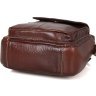 Повседневная мужская компактная сумка рюкзак из натуральной кожи VINTAGE STYLE (14417) - 2