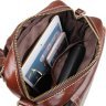 Повсякденне чоловіче компактна сумка рюкзак з натуральної шкіри VINTAGE STYLE (14417) - 9