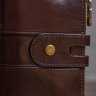 Темно-коричневый кожаный мужской кошелек со съемной цепочкой Vintage (14682) - 7