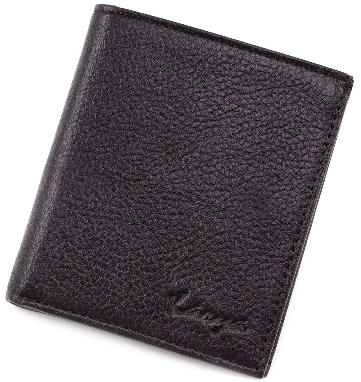 Мини портмоне черного цвета из кожи высокого качества KARYA (0906-45)