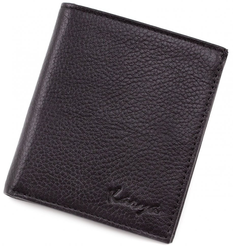 Міні портмоне чорного кольору зі шкіри високої якості KARYA (0906-45)