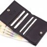 Мини портмоне черного цвета из кожи высокого качества KARYA (0906-45) - 5