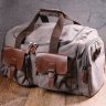 Дорожная сумка из качественного текстиля серого цвета Vintage (2421238) - 6
