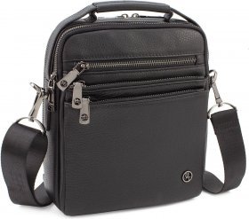 Многофункциональная кожаная мужская сумка-барсетка с ручкой – H.T. Leather (10224)