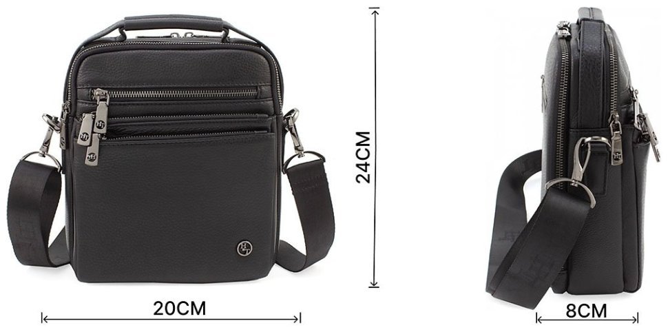 Многофункциональная кожаная мужская сумка-барсетка с ручкой – H.T. Leather (10224) modnotak фото №3