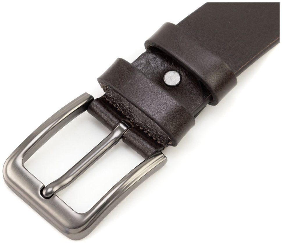 Универсальный классический кожаный мужсой ремень в темно-коричневом цвете Gherardini 40797 Италия фото №2 Универсальный классический кожаный мужсой ремень в темно-коричневом цвете Gherardini 40797 Италия modnotak фото №2