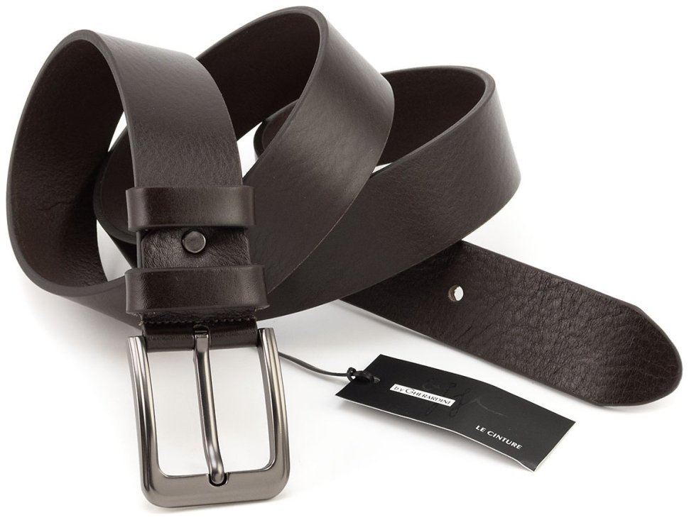 Универсальный классический кожаный мужсой ремень в темно-коричневом цвете Gherardini 40797 Италия фото №4 Универсальный классический кожаный мужсой ремень в темно-коричневом цвете Gherardini 40797 Италия modnotak фото №4