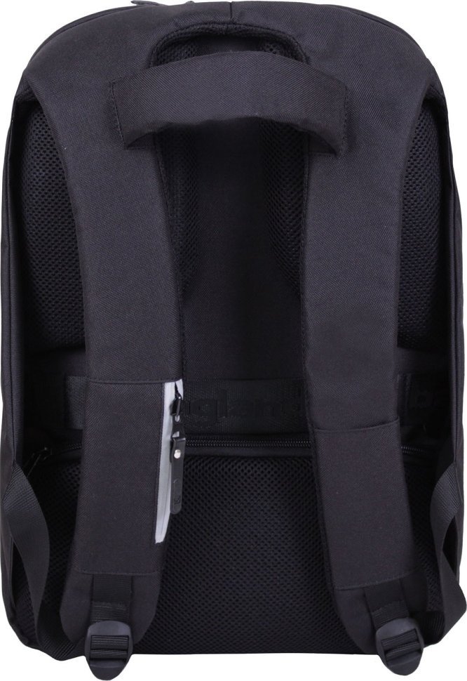 Вместительный мужской рюкзак из черного текстиля под ноутбук 15 дюймов Bagland (53144)