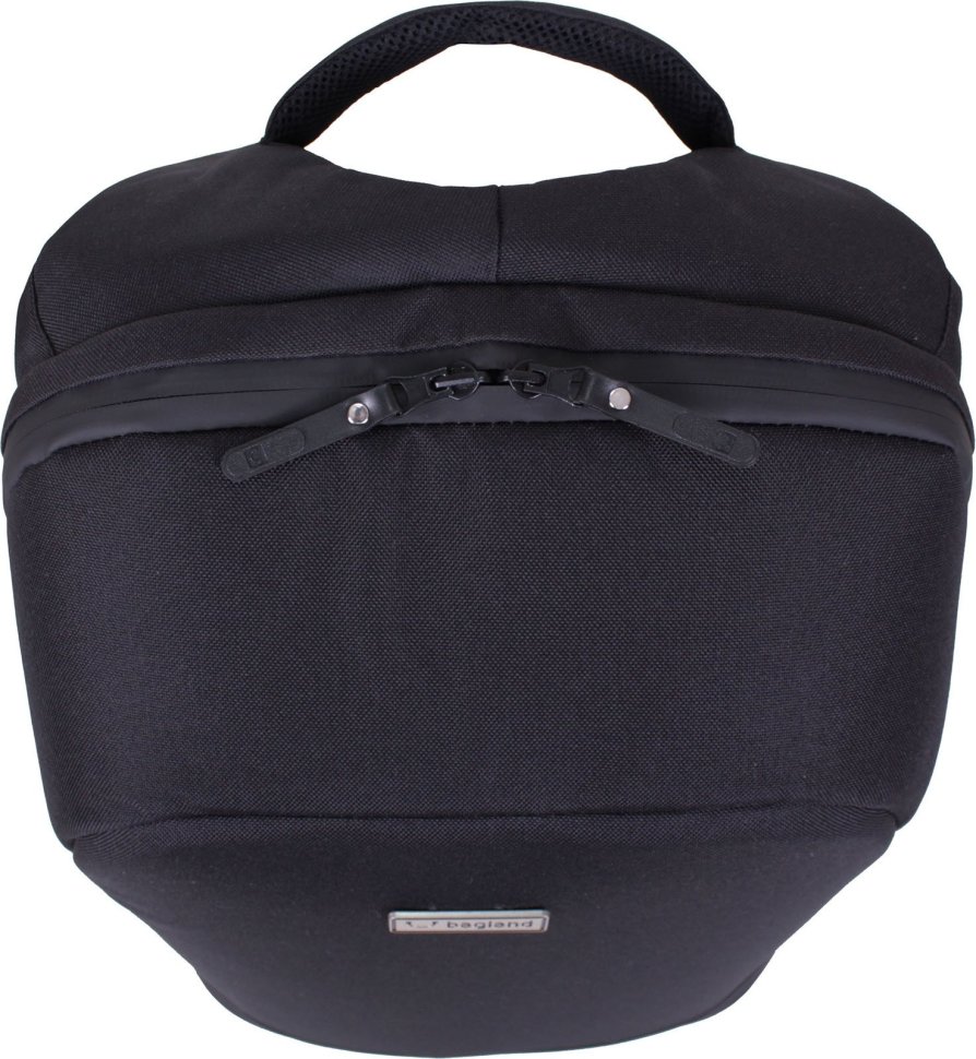 Місткий чоловічий рюкзак із чорного текстилю під ноутбук 15 дюймів Bagland (53144)