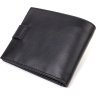 Чорний чоловічий гаманець із гладкої шкіри чорного кольору з монетницею CANPELLINI (2421880) - 2