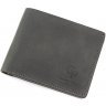 Мужское портмоне серого цвета из натуральной кожи высокого качества Grande Pelle (13295) - 1
