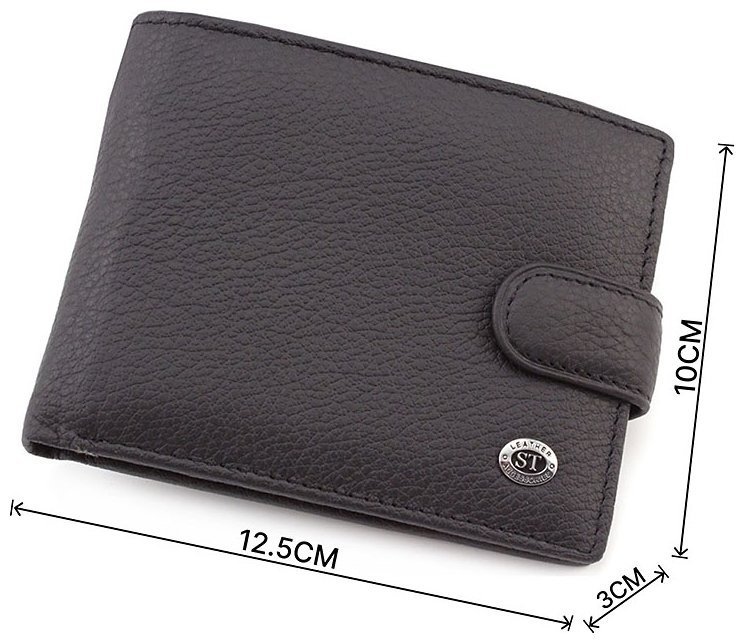 Мужской кошелек из натуральной кожи на кнопке ST Leather (18139) modnotak фото №4