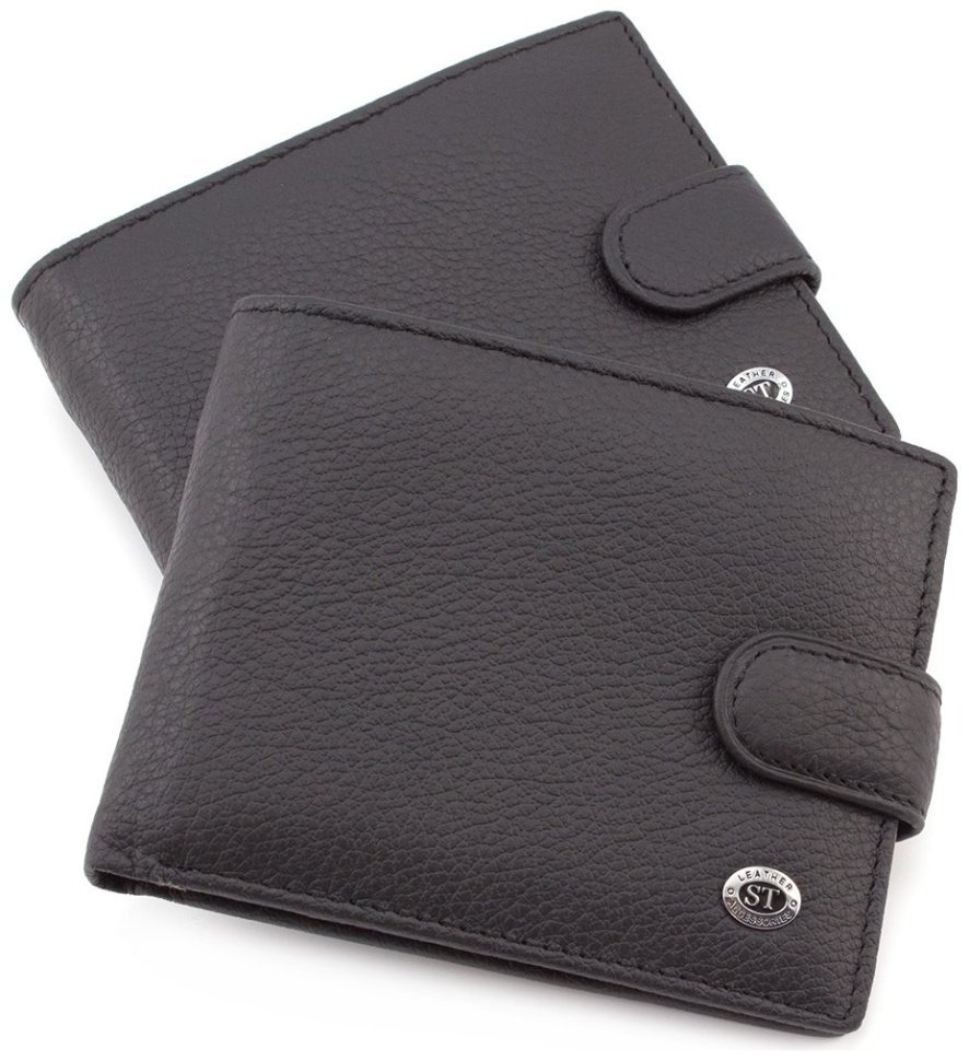 Мужской кошелек из натуральной кожи на кнопке ST Leather (18139) modnotak фото №1