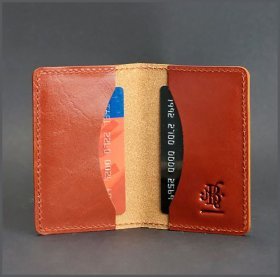 Классический картхолдер светло-коричневого цвета из гладкой кожи BlankNote (12212)