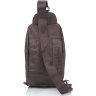 Сумка-рюкзак через плече для чоловіків коричневого кольору з натуральної шкіри Tiding Bag (15927) - 3
