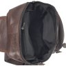Сумка-рюкзак через плече для чоловіків коричневого кольору з натуральної шкіри Tiding Bag (15927) - 4