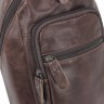 Сумка-рюкзак через плече для чоловіків коричневого кольору з натуральної шкіри Tiding Bag (15927) - 5