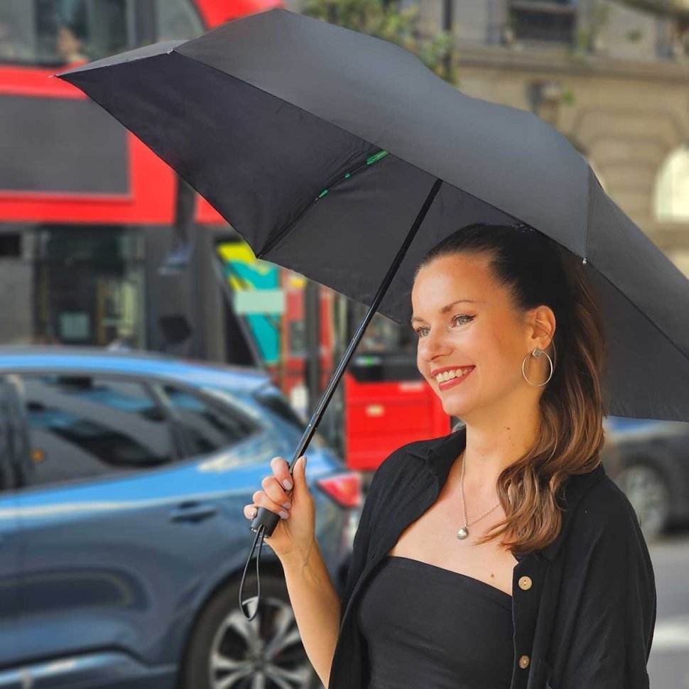 Мужской складной зонт Fulton Open&Close Storm-1 G843 Black (компактный, механика, черный) 93844 modnotak фото №2