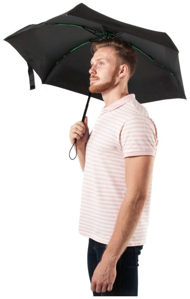 Мужской складной зонт Fulton Open&Close Storm-1 G843 Black (компактный, механика, черный) 93844 modnotak фото №9