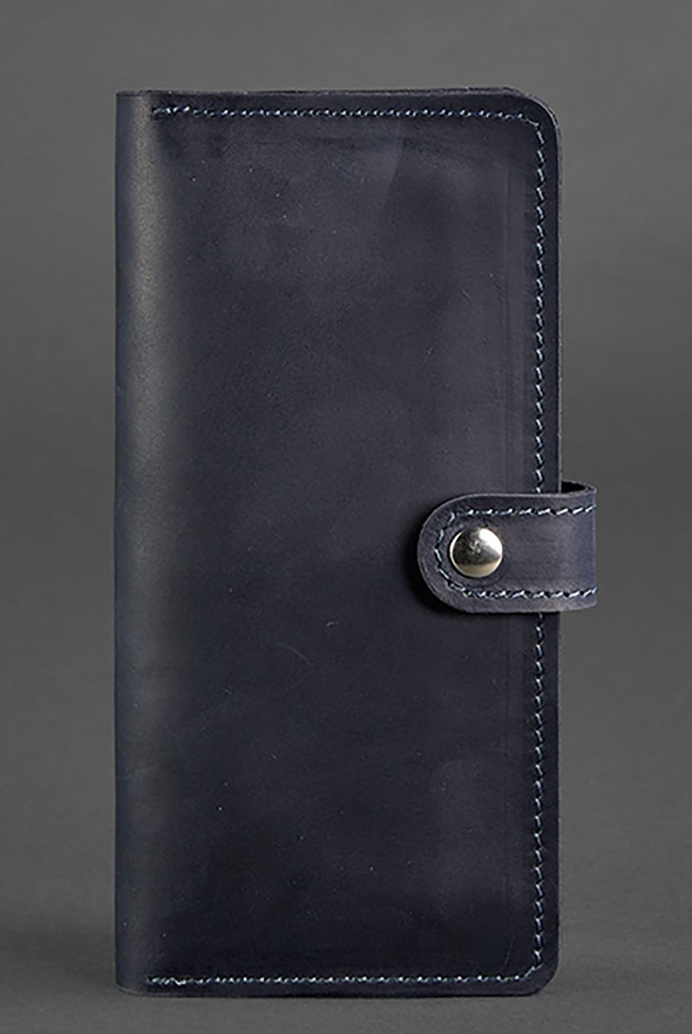 Темно-синий вертикальный купюрник из винтажной кожи BlankNote (12602)