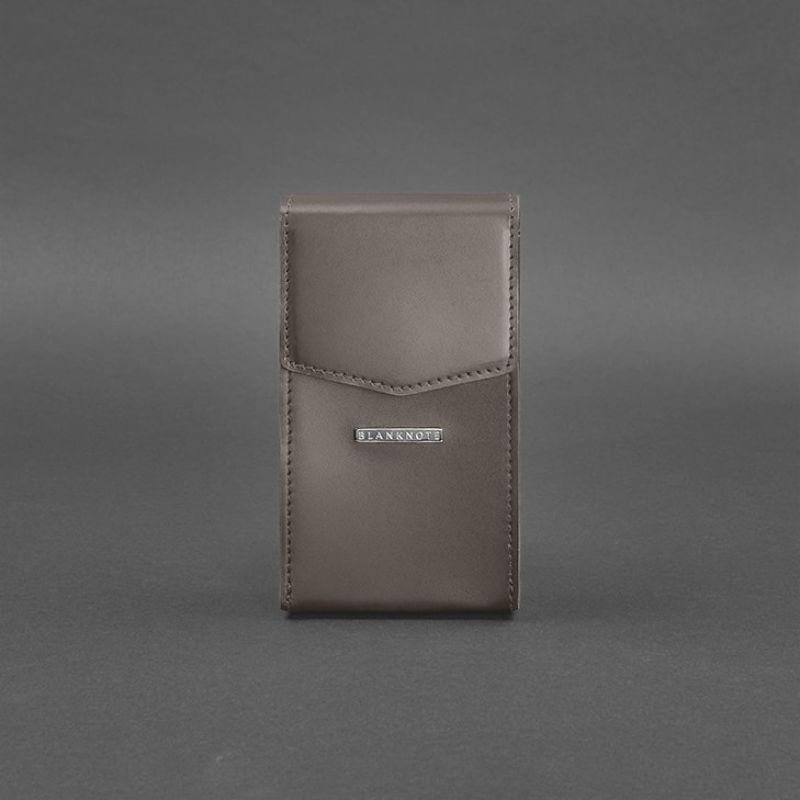 Небольшая вертикальная сумка темно-бежевого цвета из натуральной кожи BlankNote Mini (12809)